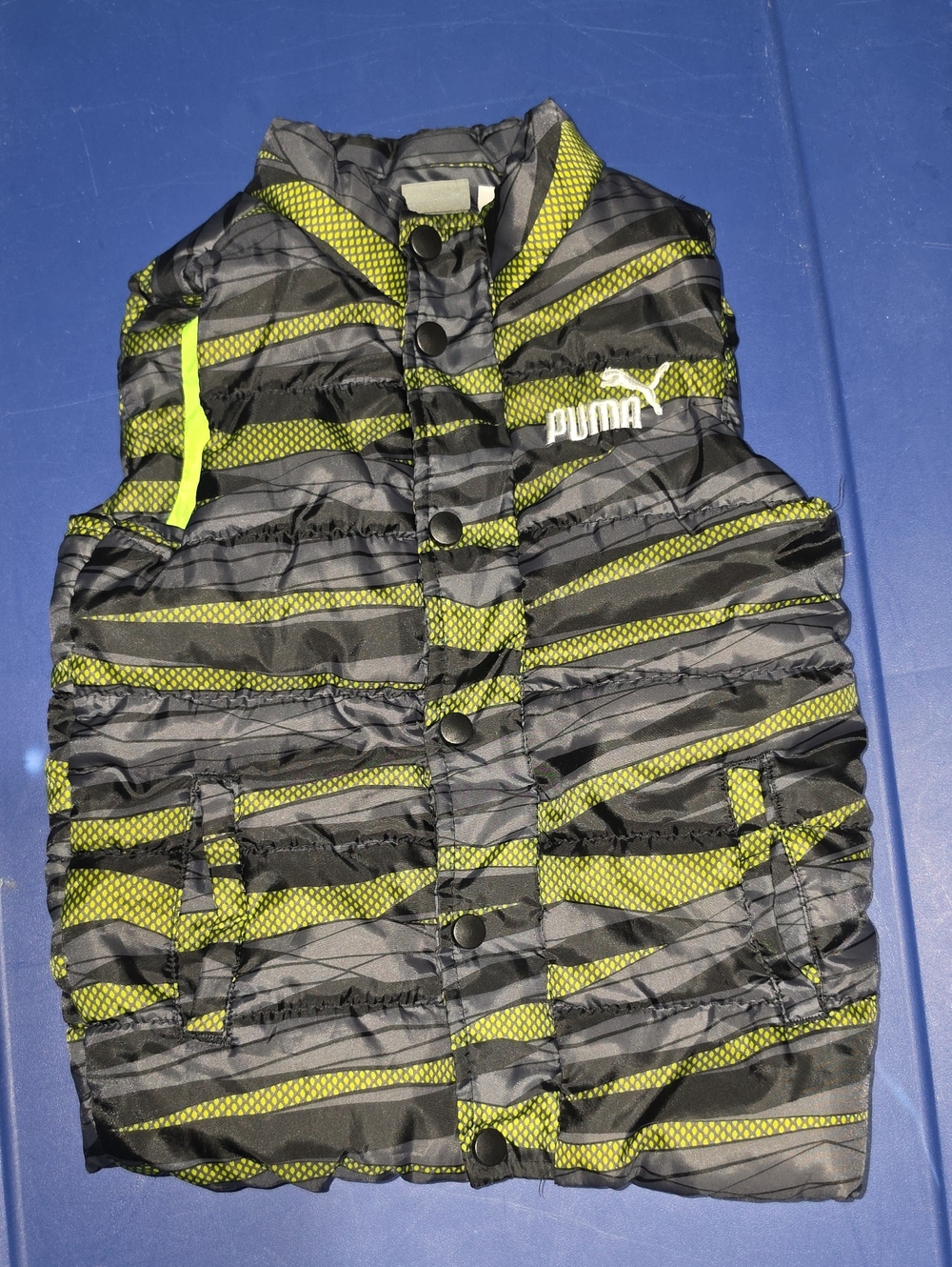 Puma Gray Jacket with Lime Green Mesh Accents 4T Boys